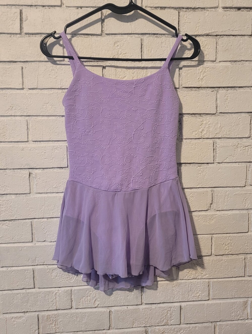 Wear Moi Lavender Ballet Leotard Dress with Attached Mesh Skirt – Size Medium